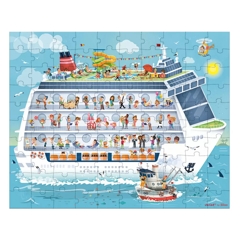 Best 2 Puzzles Barco Crucero: 100 Y 200 Piezas Puzzles Y Encajables