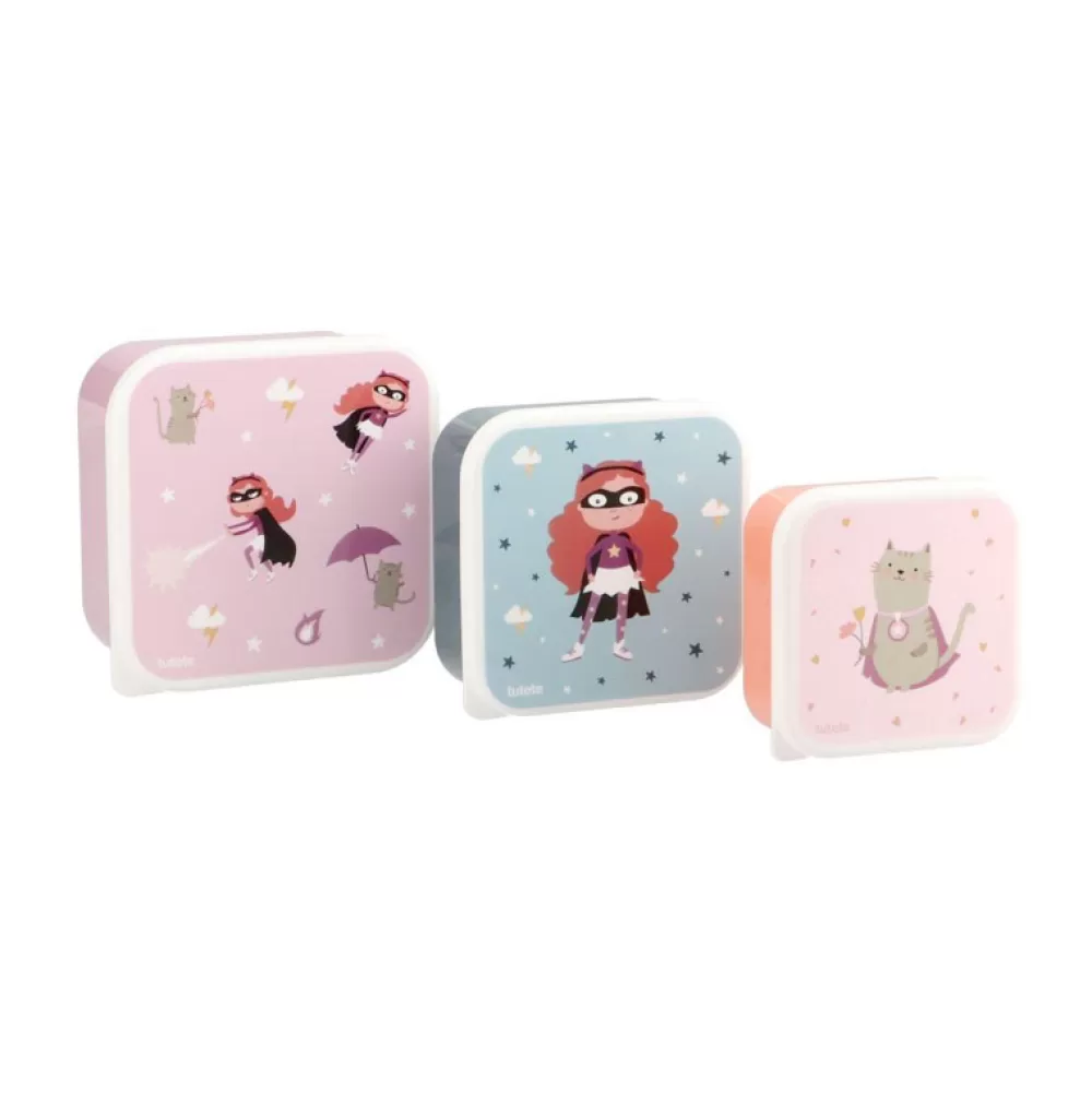 Cheap 3 Cajas Almuerzo Fantastic Girl Fiambreras Infantiles