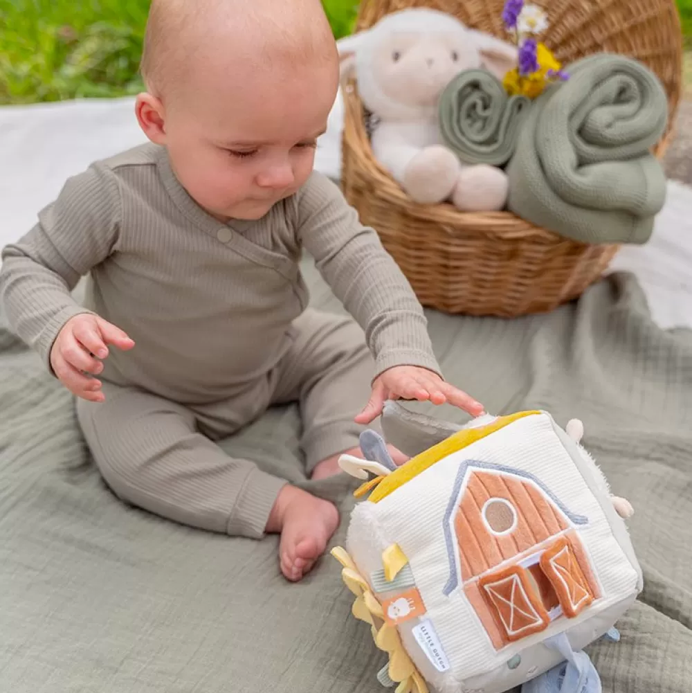 Store Cubo Blandito De Actividades Pequena Granja Juguetes Para Bebé