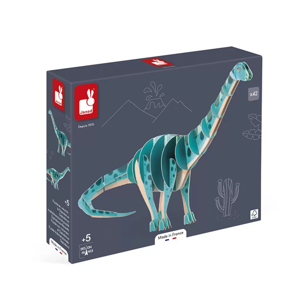 Sale Dino: Puzzle Con Volumen Diplodocus Juguetes Científicos Stem