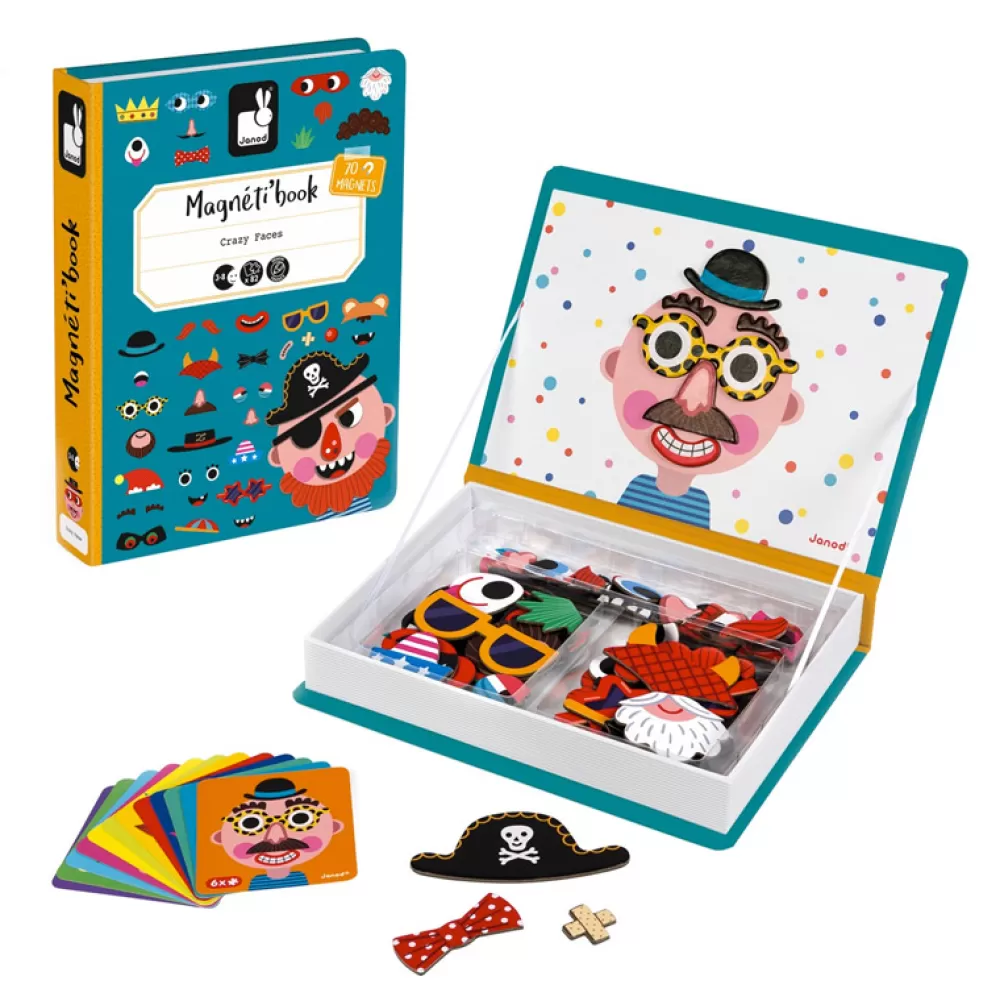 Hot Magnetibook Crazy Boy Faces Juegos De Mesa