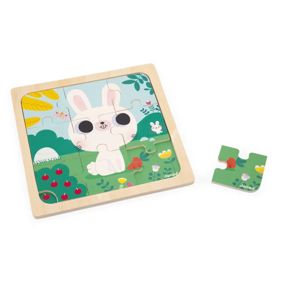 Discount Puzzle De Madera: Conejo Blanco Puzzles Y Encajables