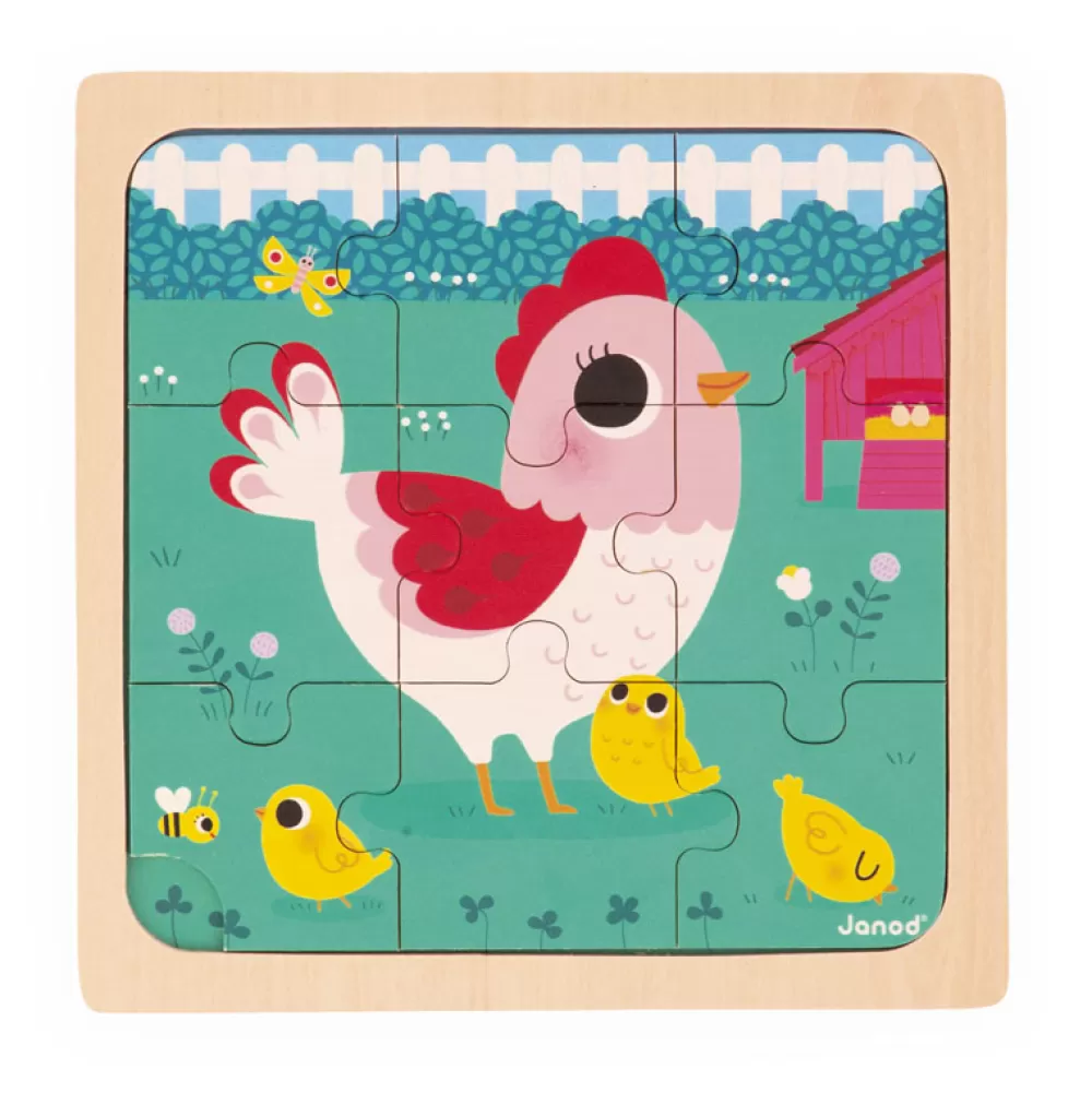 Discount Puzzle De Madera: Gallina Henriette Puzzles Y Encajables