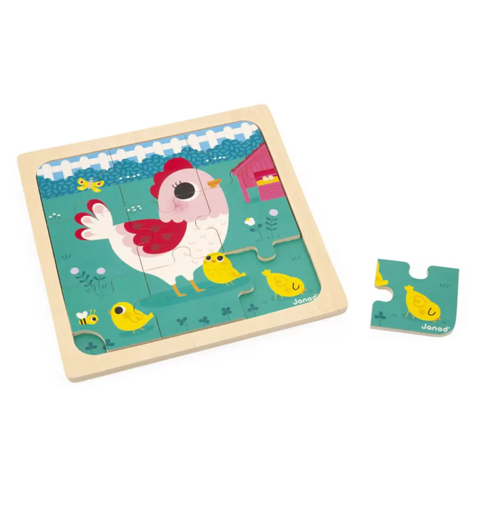 Discount Puzzle De Madera: Gallina Henriette Puzzles Y Encajables