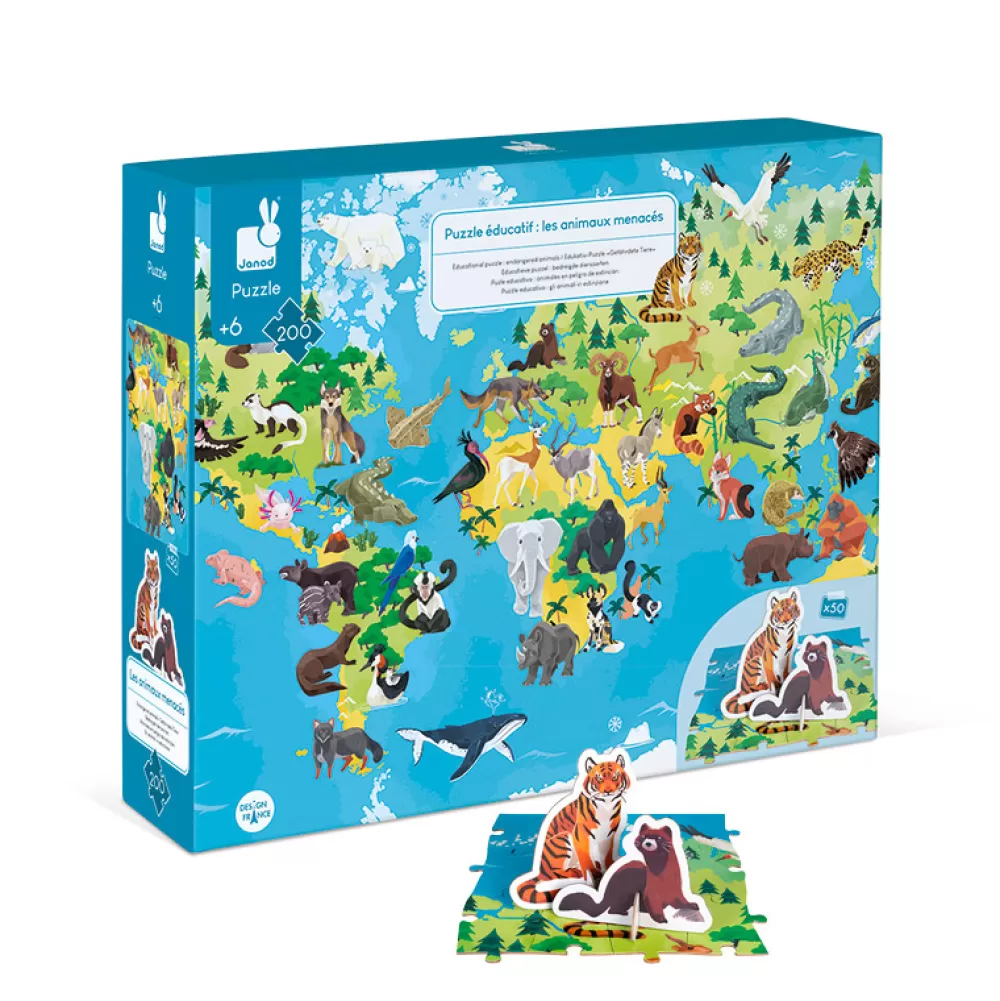 Shop Puzzle Educativo: Animales En Peligro De Extincion Puzzles Y Encajables