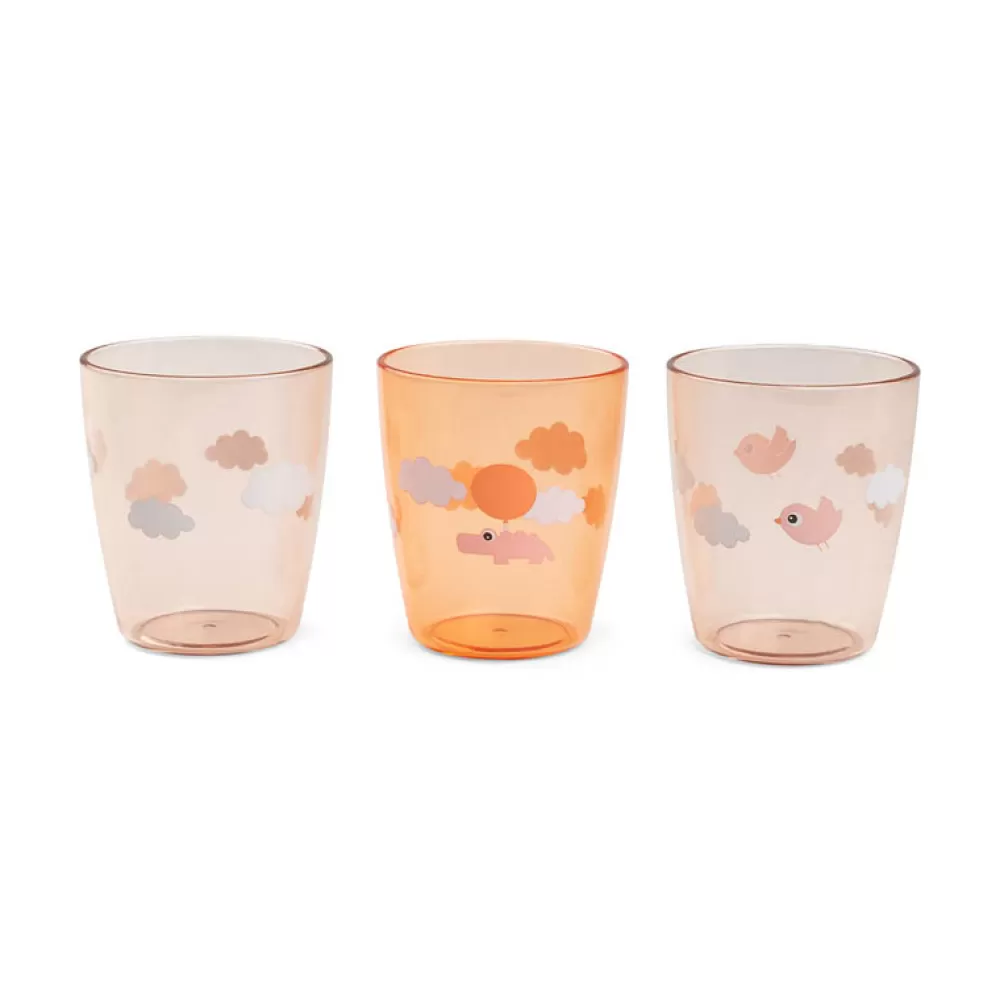 Sale Set De 3 Mini Vasos Happy Clouds Papaya Vasos Y Tazas Infantiles