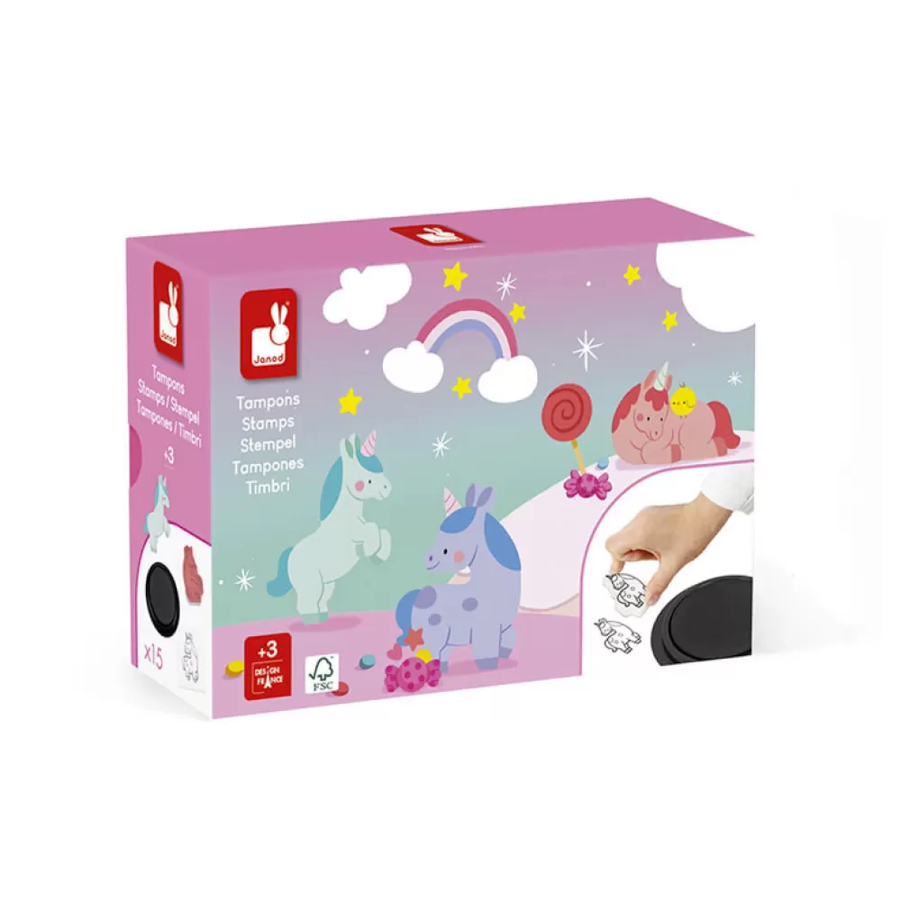 Store Stampinoo Set De 15 Tampones Unicornios Manualidades